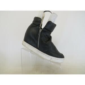 Steve Madden Womens Black Leather Hidden Wedge Ankle Boots Booties Size 10 B